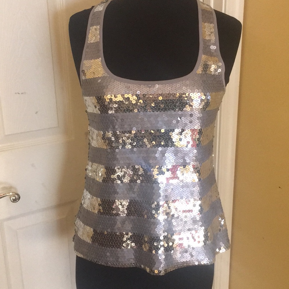 Old Navy Silver Sequined Tank Small